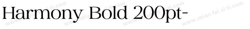 Harmony Bold 200pt字体转换